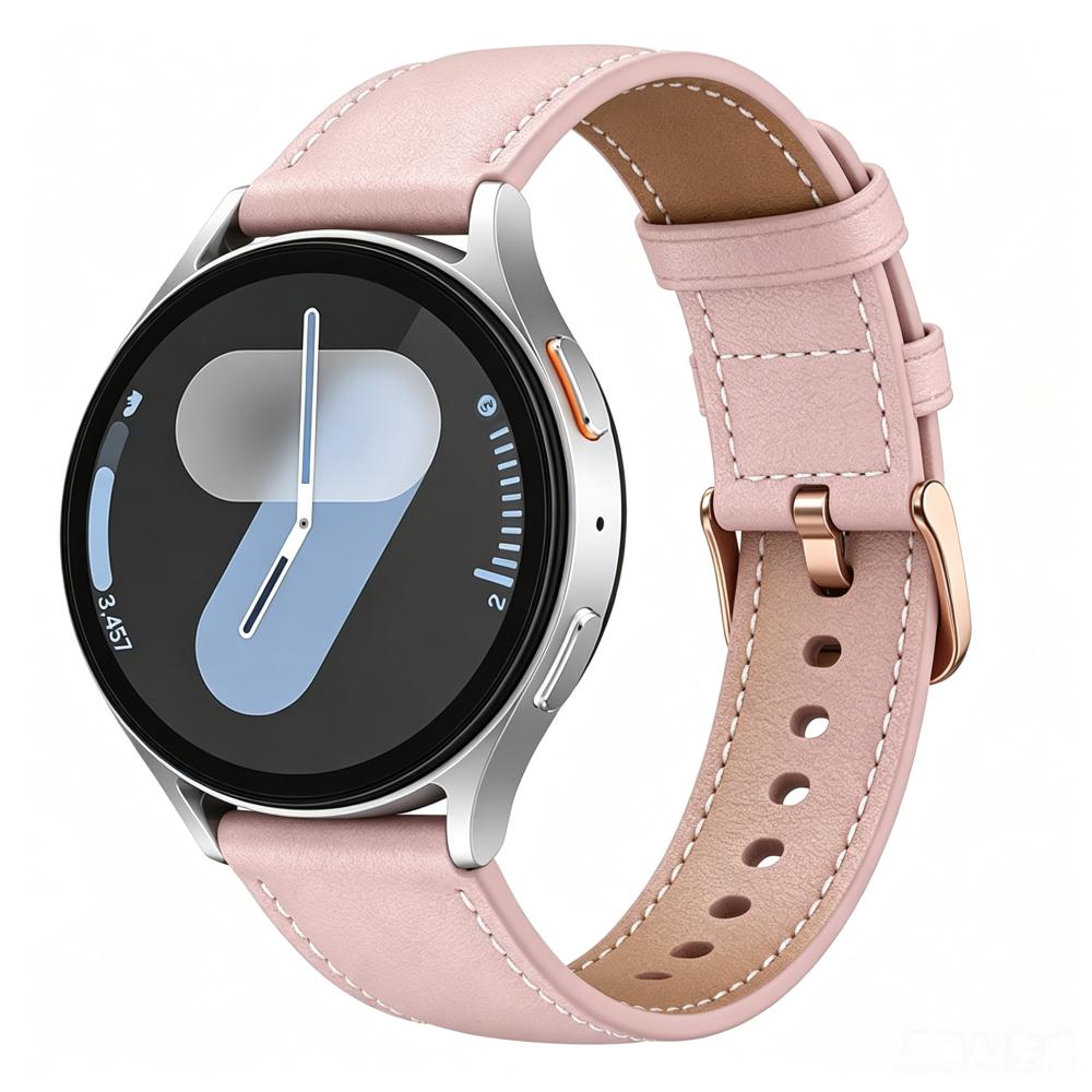 18mm 20mm Universal Leather Watch Strap with Pin Buckle Breathable Sport Replacement Band Compatible with Garmin, Samsung, Huawei