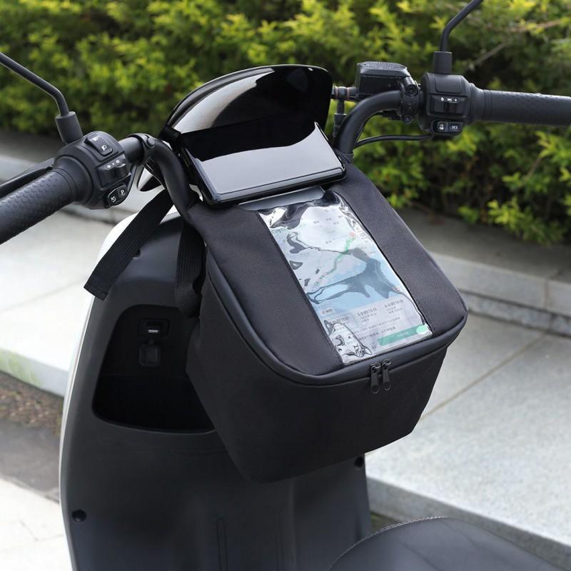 Waterproof Front Handlebar Bag Electric Scooter Motorcycle Oxford Fabric 2L Capacity Touchscreen Compatible