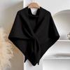 Women's Fashionable Knitted Shawl Wool Open Collar Shoulder Top Shawl Scarf