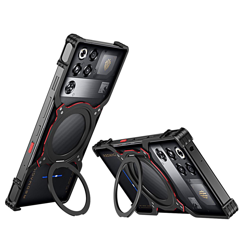 Чехол для ZTE nubia RedMagic 11 Pro 5G/11 Pro+ 5G с подставкой, металлическим бампером, магнитная крышка для телефона