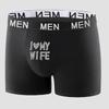 Varsbaby Men's I Love My Wife Print Fun Pattern Underwear