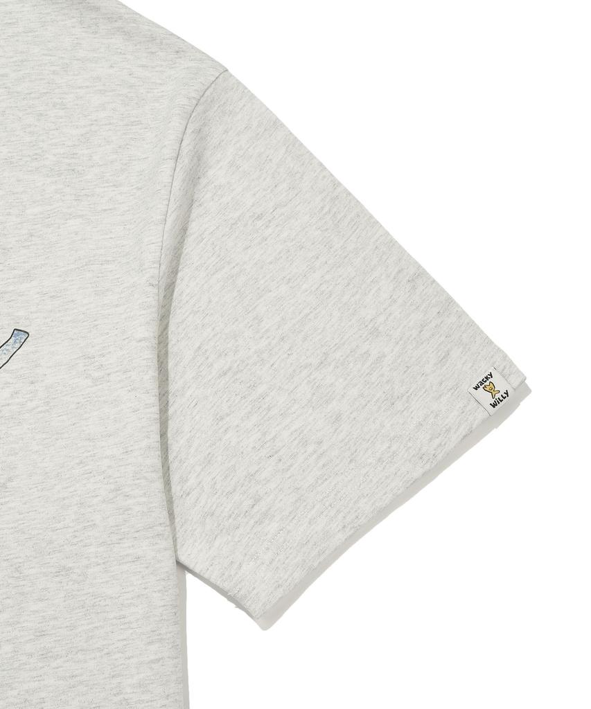 WACKY WILLY Kiki Travel Series Gangneung T-Shirt Light Gray