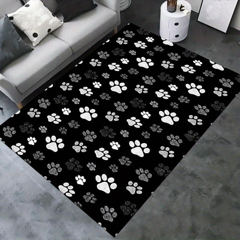 Office Carpet Dog Paw Prints Sofa Rug for Chairs, Underneath Protection Mat