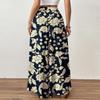 Женские модные свободные повседневные брюки с цветочным принтом и эластичным поясом