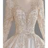 Satin Wedding Gown Main Bridal Dress Premium French Long Sleeve Small Tail Heavy Duty Retro Super Slim Mesh Dress