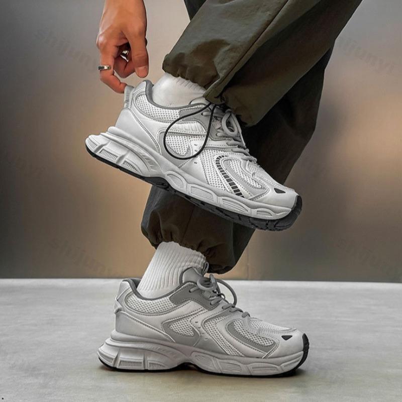 Мода 2025 Осень Новые Мужские Сетчатые Дышащие Низкие Кроссовки на Толстой Подошве Повседневная Спортивная Обувь Модный Тренд Универсальные Удобные Массивные кроссовки
