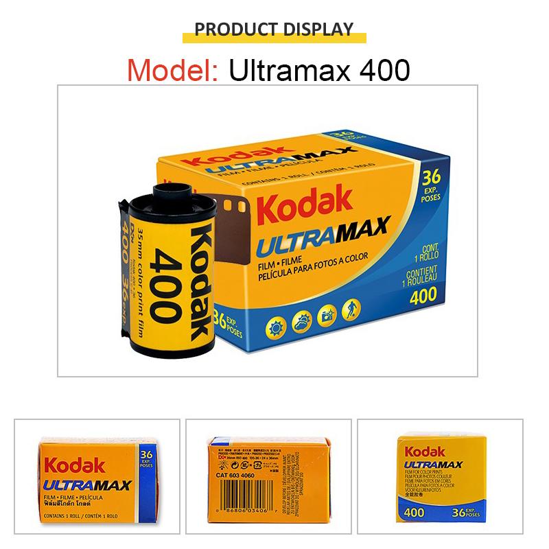 Kodak Пленка 35 мм, 36 экспозиций в рулоне, ColorPlus200, золото, 200 цветов, UltraMax 400, печать 135–36, подходит для пленочных камер.