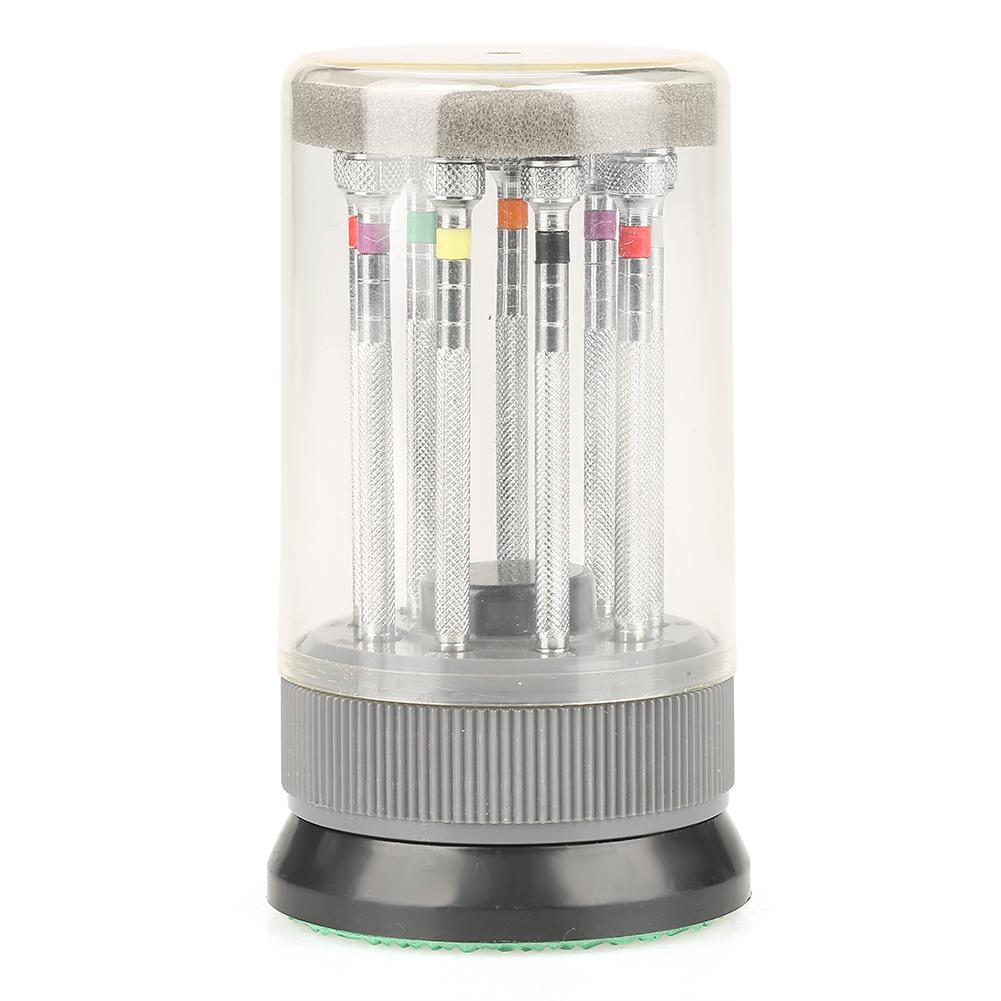 Набор из 9 отверток с прорезью для часов, инструменты для часовщиков для ремонта, с поворотной базовой пластиной