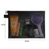 Nylon Mesh File Bag A4 A5 A6 Transparent Zipper Test Paper Information Student Pen Bag Transparent Mesh Cosmetic Storage Bag