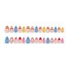 Macaron Contrast Stripes Polka Dot Star Manicure French Wear Manicure Short Almond Manicure