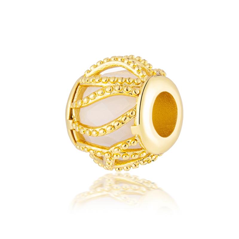 НОВЫЕ блестящие круглые бусины-шармы с позолотой, подходят для оригинального серебряного браслета, DIY украшения, подарок, бант, двойное сердце, подвеска