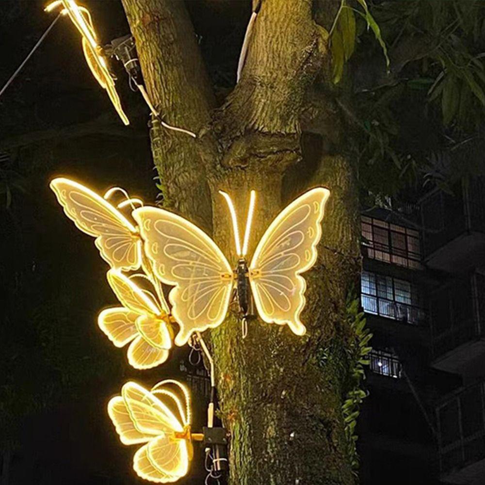 Static Outdoor Led Lamp Butterfly Shape Lighting Outdoor Lighting for Festival Home Party Holiday