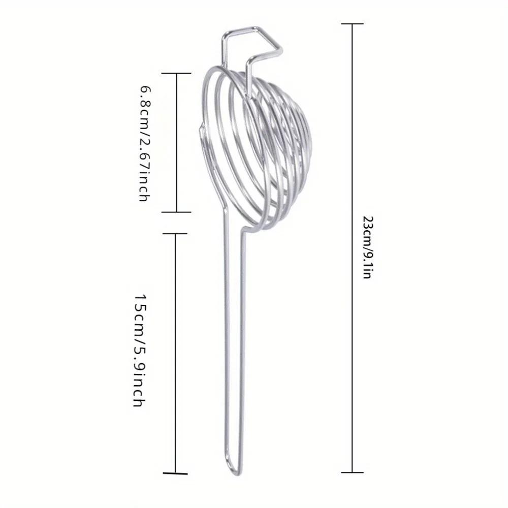 Спиральный разделитель яиц из нержавеющей стали 304 с длинной ручкой