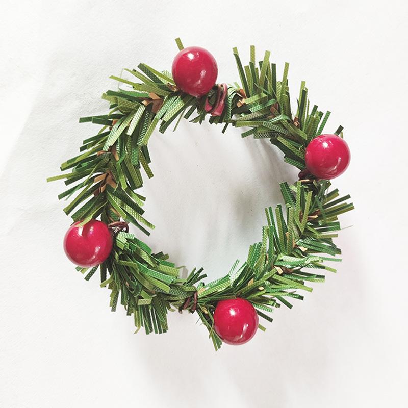 Red Berry Pine Needle Christmas Napkin Ring for Home & Hotel Decor