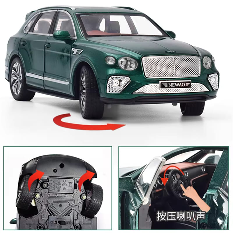 1:24 Bentayga SUV сплав роскошный автомобиль модель литой металл игрушечный автомобиль модель автомобиля высокая имитационная модель звук и свет коллекция дети мальчик подарок