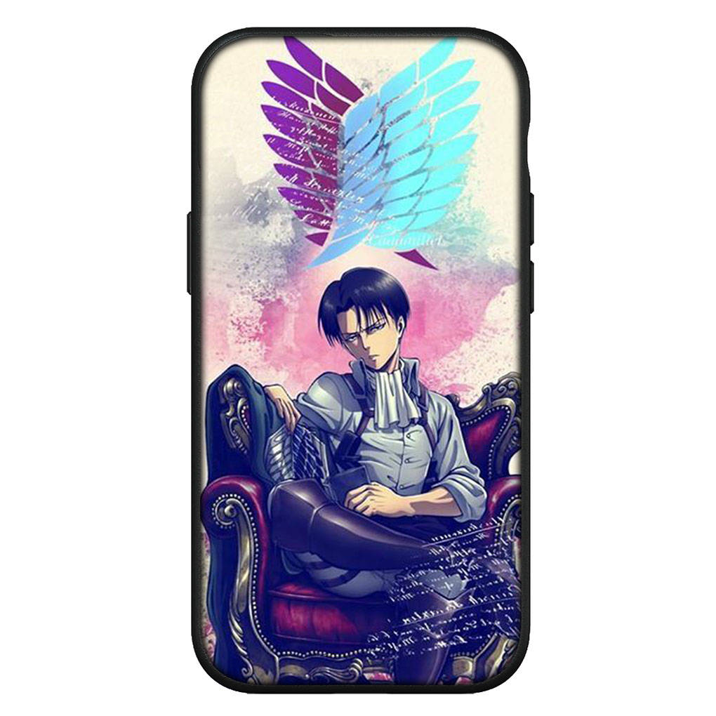 Для iPhone 16 15 Xiaomi Redmi Note 14 13 12 11 Pro Max X 8 16e Samsung Galaxy S25 S24 S23 Moto OPPO Huawei Levi Eren Jaeger Атака титанов логотип чехол