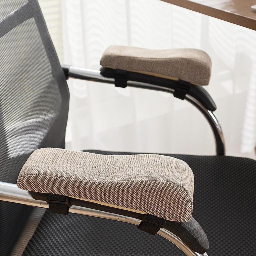 Office Chair Armrest Pads Arm Comfortable Cotton Linen Ergonomic Elbow Support
