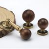 Walnut Brass Cabinet Handles Brass Wardrobe Door Handles Walnut Knobs  Cabinet Hardware