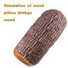 Natural Wood Log Throw Pillow Back Soft Cushion Car Neck Stump Shaped Decorative Pillow 48x19cm
