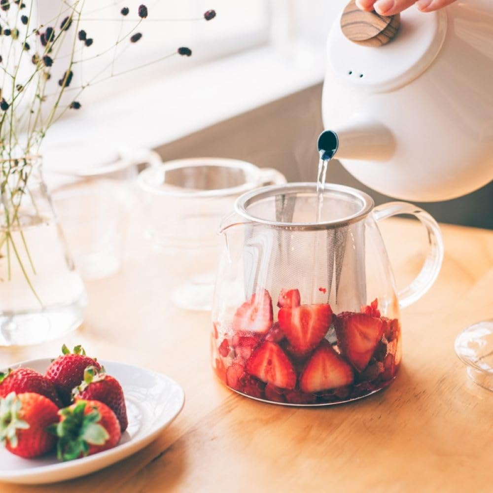 Hario Чайник Leaf, чистая практичная емкость, 700 мл, термостойкое стекло CHEN-70T