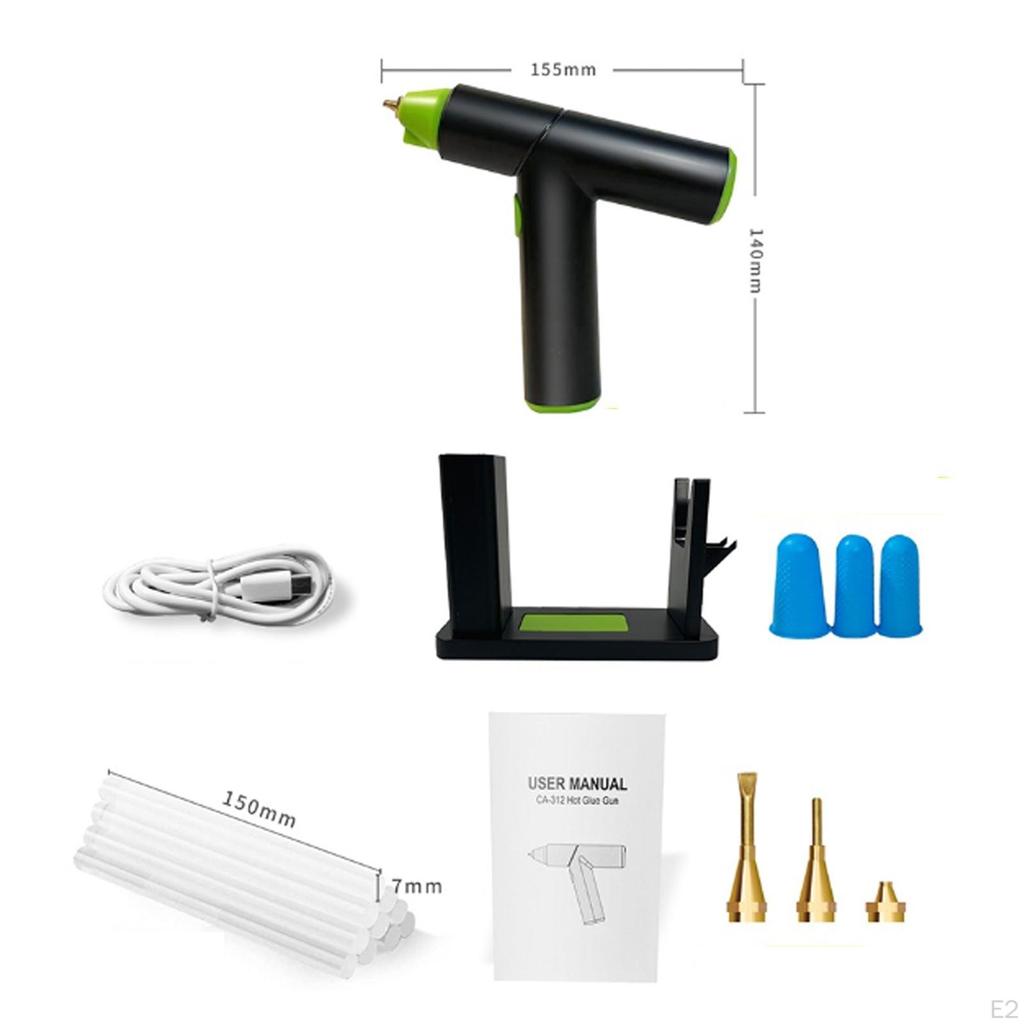 Беспроводная клеевая машина, перезаряжаемая, простая в использовании, автоматический выключатель, быстрый нагрев для рукоделия
