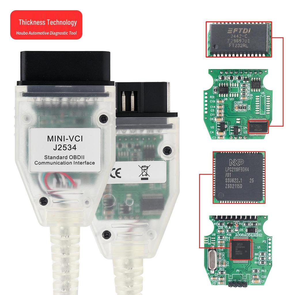 MINI VCI V18.00.008 J2534 Diagnostic Cable for Toyota Cars