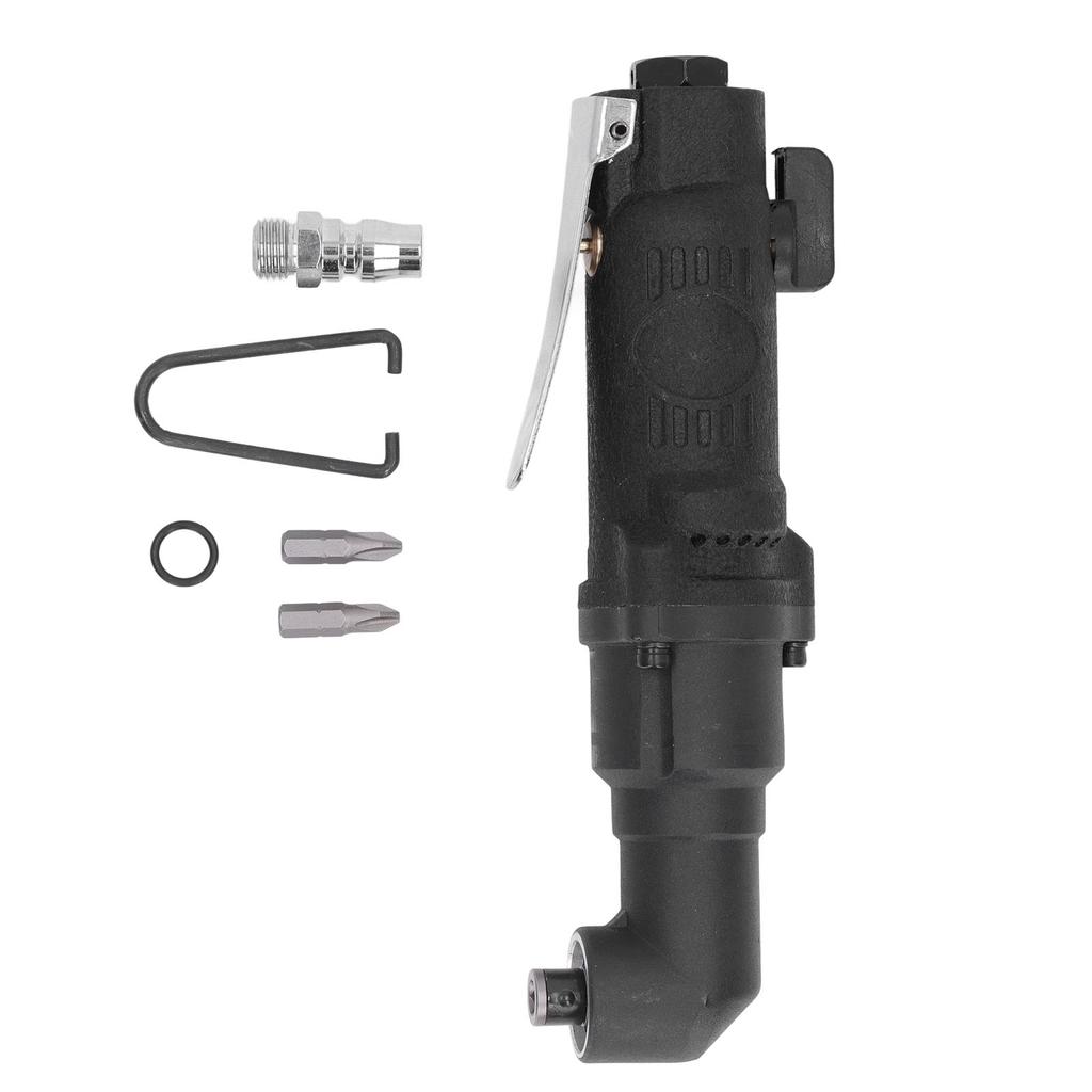 90 Degree Pneumatic Screwdriver Alloy Steel Integrated Reversible 1/4in Air Screwdriver for Furniture Repair