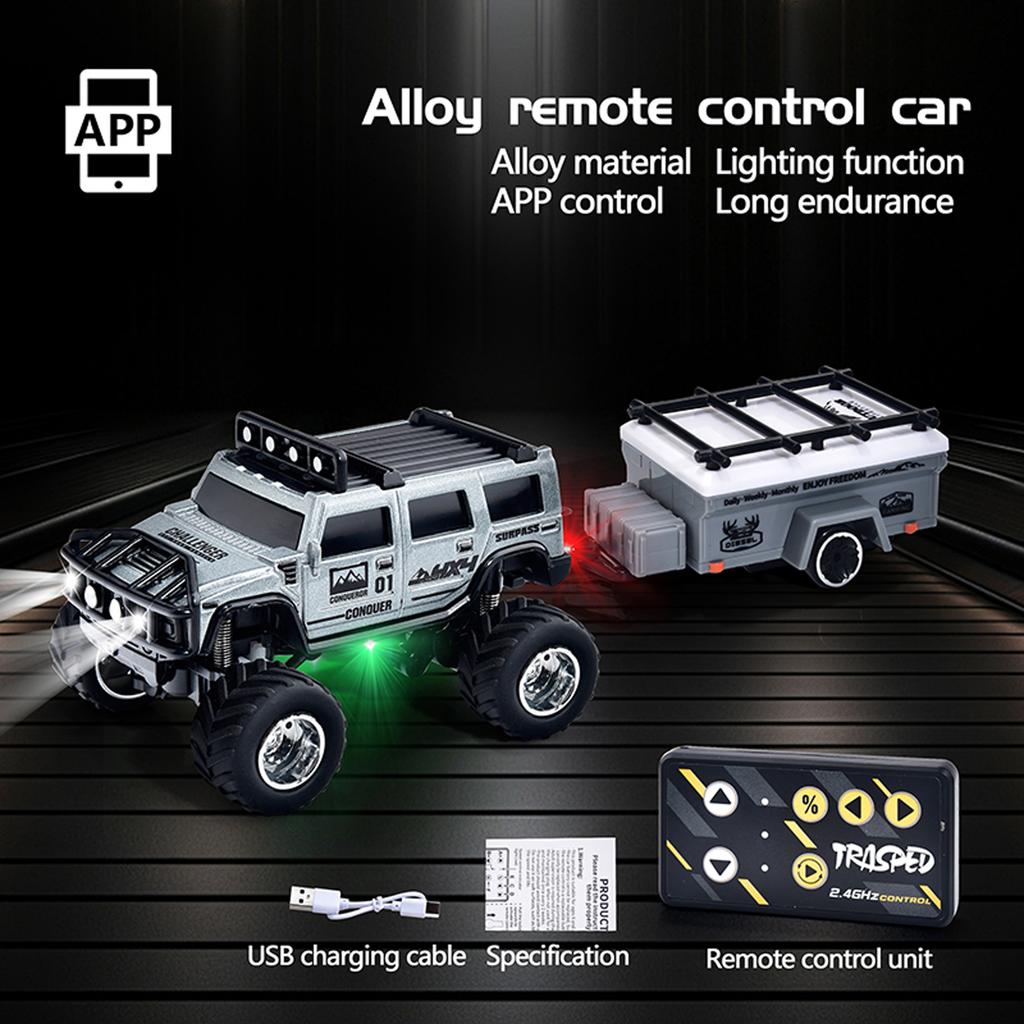 Road Remote Control Car With Adjustable Speed, Lights And Absorbers, Can Be Connected To Mobile Phone Control
