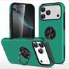 Магнитный держатель-кольцо Чехол для телефона для IPhone 17 Air 16E 16 15 14 13 Mini Pro Max Plus с подставкой Пластиковая жесткая противоударная крышка