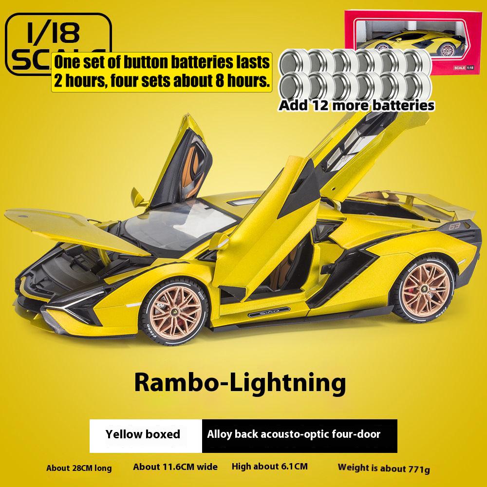 1/18 Lamborghini SIAN Lightning FKP37 Суперкар Сплав Литой Модель Высокая Симуляция Звук Свет Игрушка Праздничные Подарки для Детей Коллекция