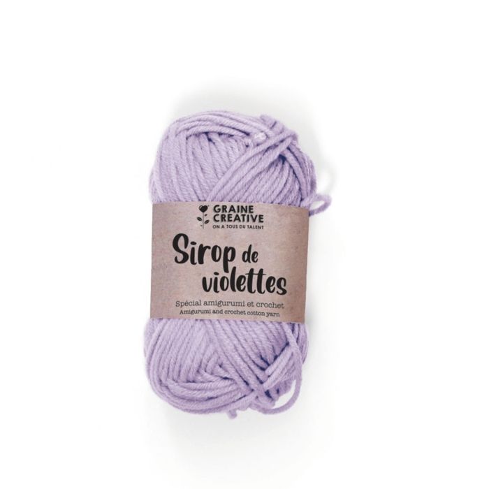 Fil de coton spécial crochet et amigurumi 55 m - mauve
