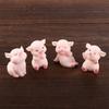 Pink Pig Home Ornament Toy Pig Miniature Resin Craft Micro Landscape Decoration Dollhouse Accessory