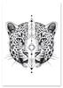 Geometry Cheetah Portrait Poster