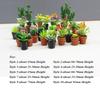 3pcs Multistyles Green Leaves Plant Pot Mini Bonsai Garden Home Model  Doll House Accessories