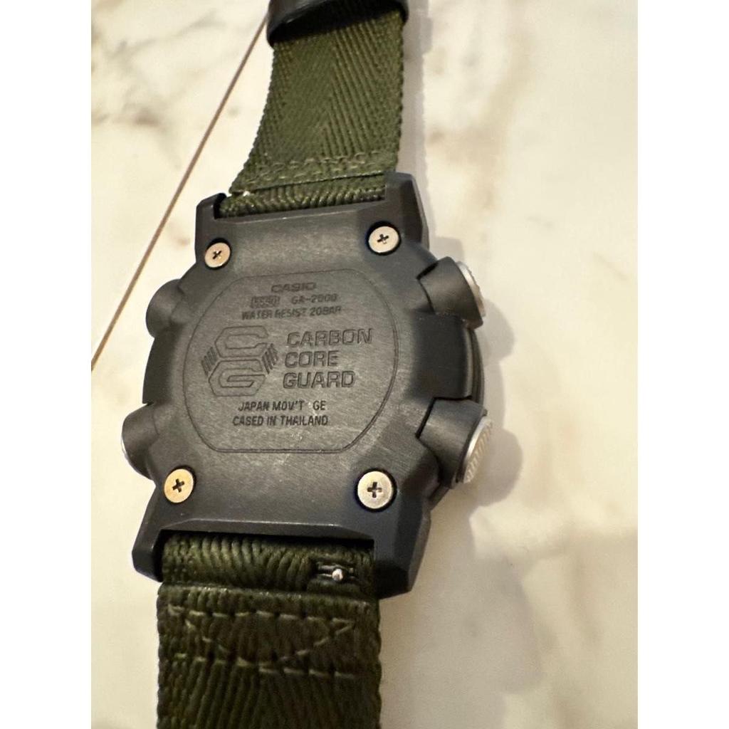 Used [Reason for Discount] CASIO G-SHOCK GA-2000 Carbon Core Guard Khaki Green