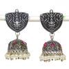 Серьги из стерлингового серебра 925 пробы с натуральным индийским драгоценным камнем Джумки 2,17 дюйма C2z61