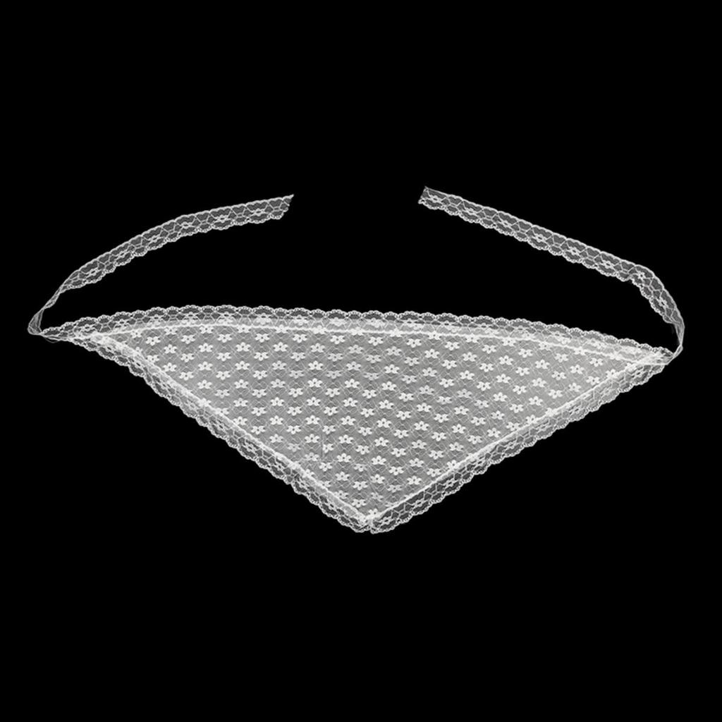 Retro Lace Headband Print Hair Scarf Triangle Headscarf Hair Bands for Womens Girl Fashion Sweet Kerchief