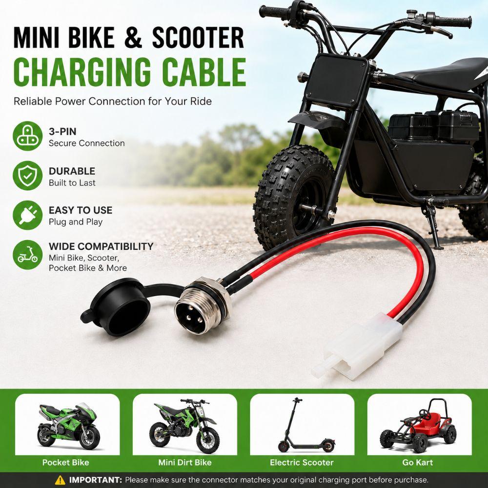 3-контактный порт зарядки для самоката, зарядная розетка для Razor MX350 MX400 SX350 E100 E200 E300 E-Bike