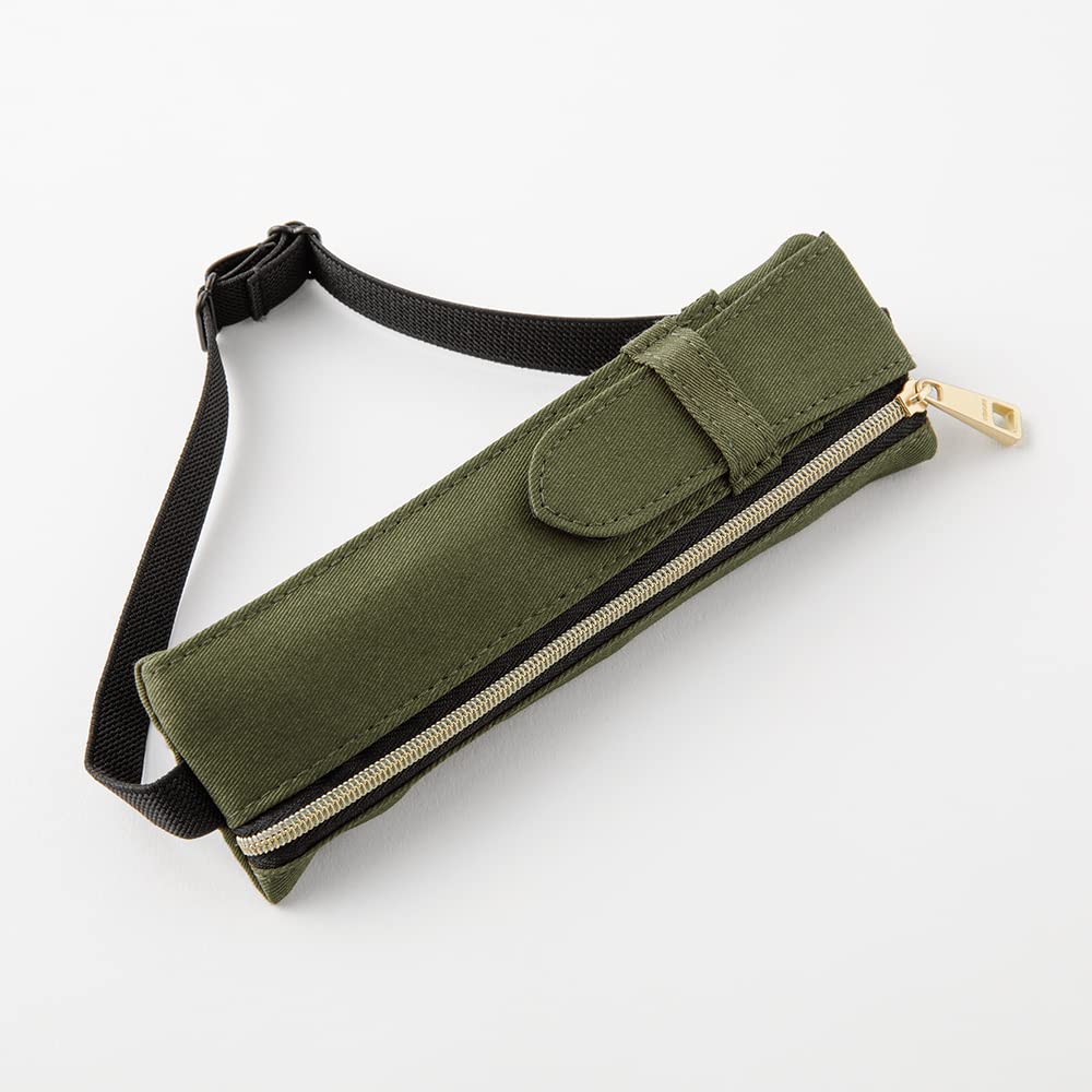 DESIGNPHIL MIDORI Book Band Pencil Case, Khaki, Fits B6-A5, 41822006