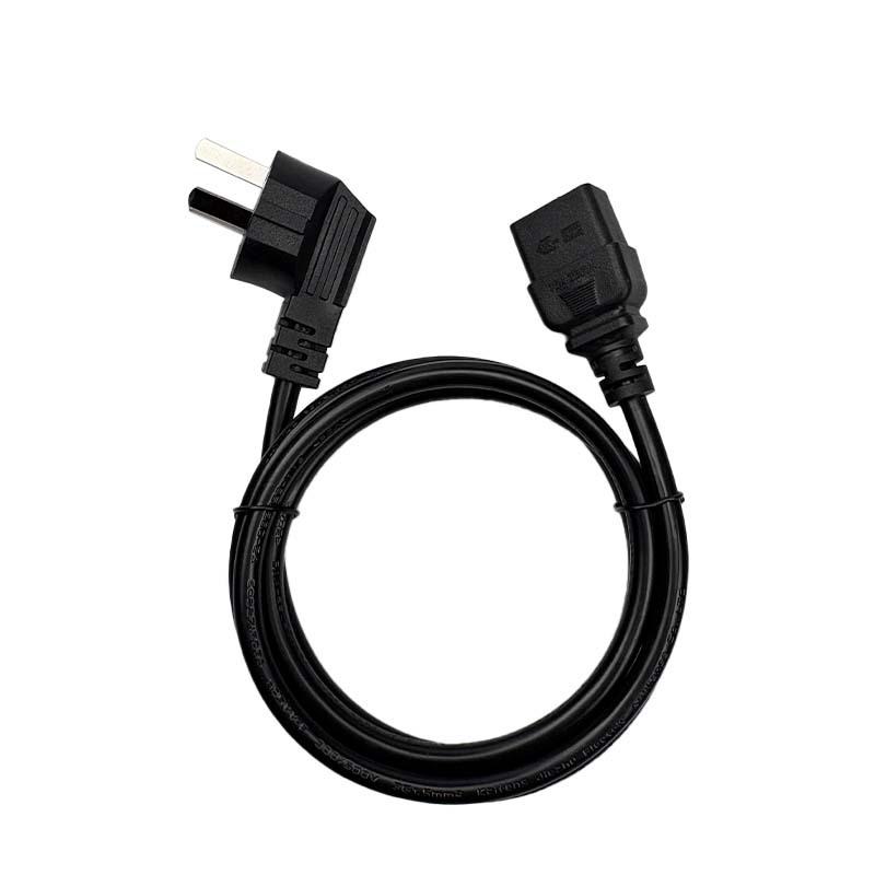 10A Plug with C19 Oxygen-Free Copper Core Insulated Flame-Retardant Power Cord for Monitors and Printers