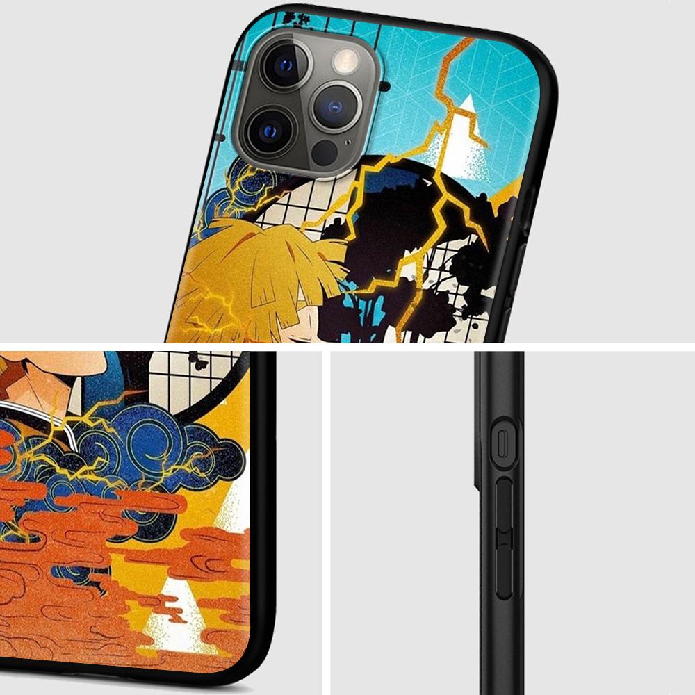 Чехол «Убийца демонов» для iPhone 14 11 13 Pro Max 12 Mini XR 7 8 Plus SE 2020 XS 6 6S + 5 5S, черный мягкий чехол-сумка для мобильного телефона