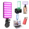 RGB Selfie Light 120+ High-quality LED Beads 2500-9000K Temperture 2000mAh Rechargeable Fill Light for Phone/Tablet/Laptop