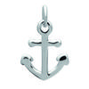 [N6991] - Silver 'Marine Anchor' Silver Pendant (rhodium-plated) - 15x12 Mm