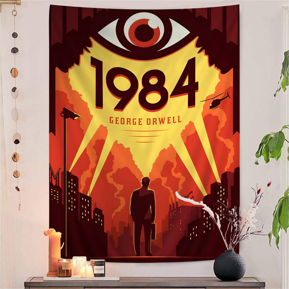 1984 Джордж Оруэлл Фильм Мультфильм Гобелен Домашний Декор хиппи богемский декор гадание Домашний Декор
