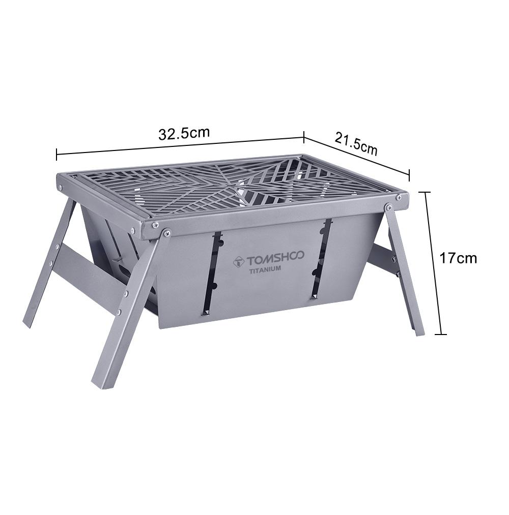 Мини-гриль, складная дровяная печь для барбекю, портативная, из чистого титана, толстая, антикоррозийная и ветрозащитная