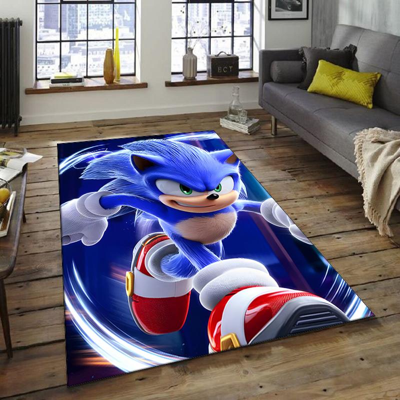 1pc S-Sonic (2) Design Area Rug - Non-Slip, Soft & Cozy Floor Mat for Living Room, Bedroom, Office - Indoor/Outdoor Decorative Carpet