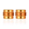 Microphone Screw Adapter 3/8 Inch Female to 5/8 Inch Male Threaded Nut Screws for Mic Micphone Stand Clamp Gold Color Pack of 2pcs