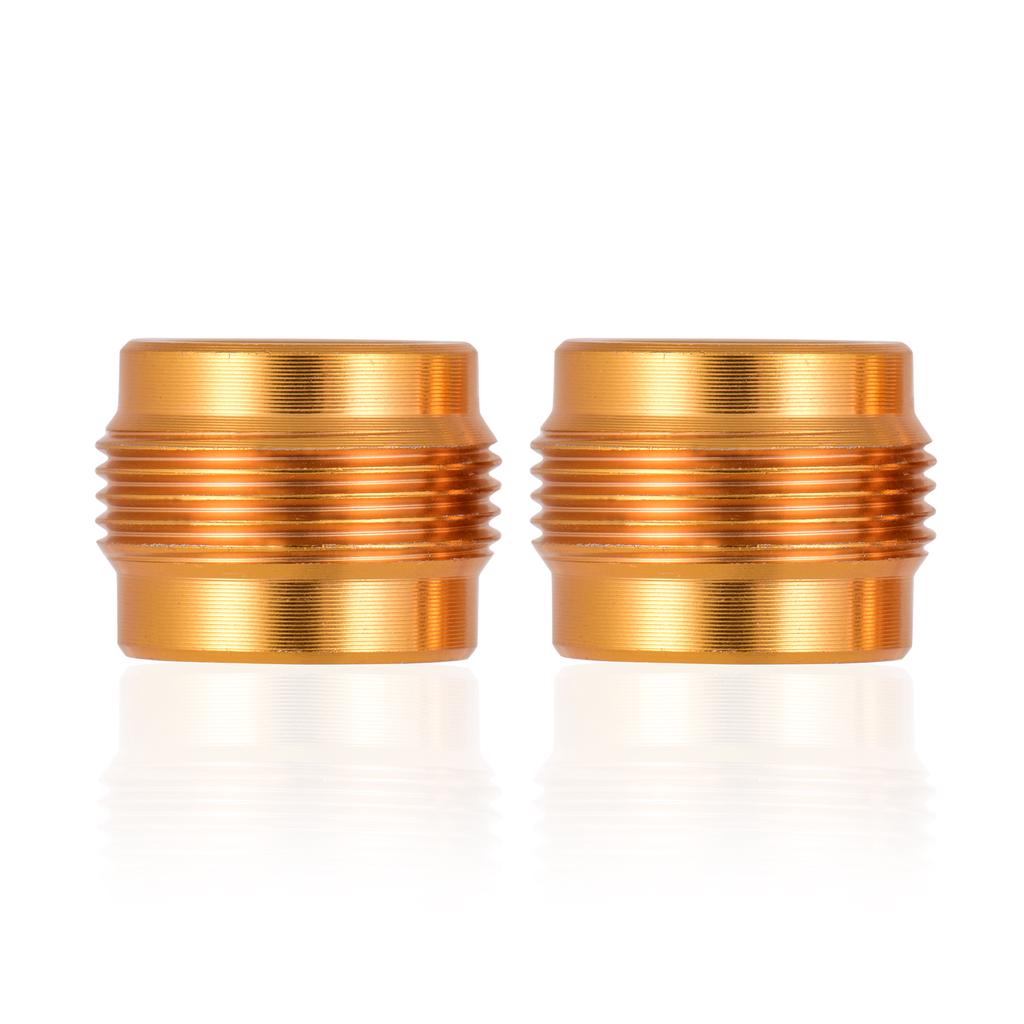 Microphone Screw Adapter 3/8 Inch Female to 5/8 Inch Male Threaded Nut Screws for Mic Micphone Stand Clamp Gold Color Pack of 2pcs