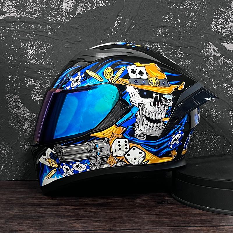 JIEKAI Мотошлем Мужской Полнолицевой Casco Moto С Двойным Визором Гоночный Шлем для Мотокросса Мотоциклетный Capacete Moto Шлемы