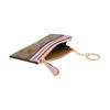 COACH Mini Id Skinny Leather Patchwork With PVC Key Pouch Card Holder Mini Women's Pink & Brown Monogram 88208-IMPWD